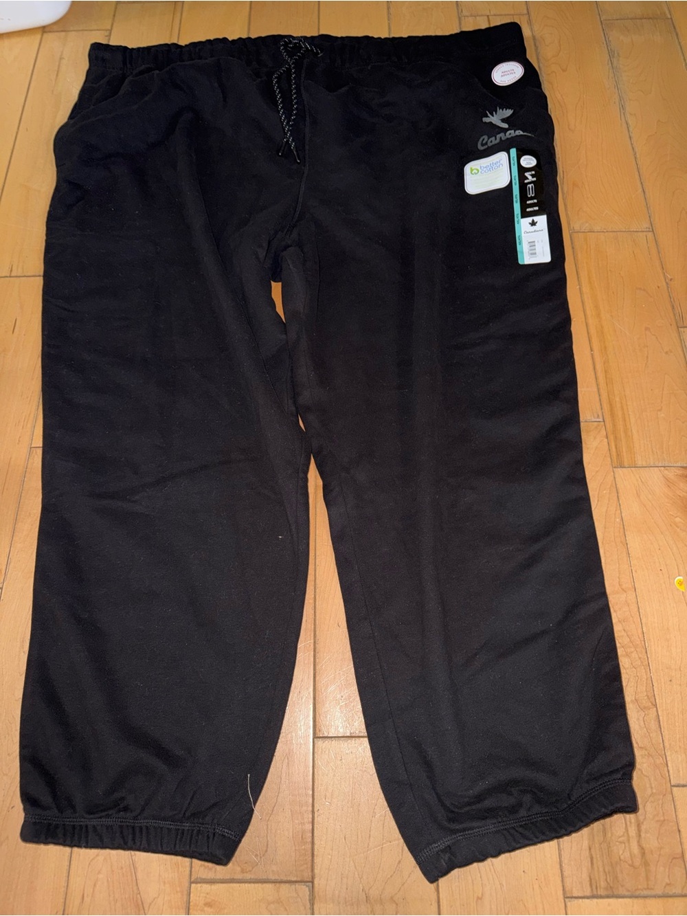 Canadian Black adults plus size 4x Jogger Sweatpants with Drawstring